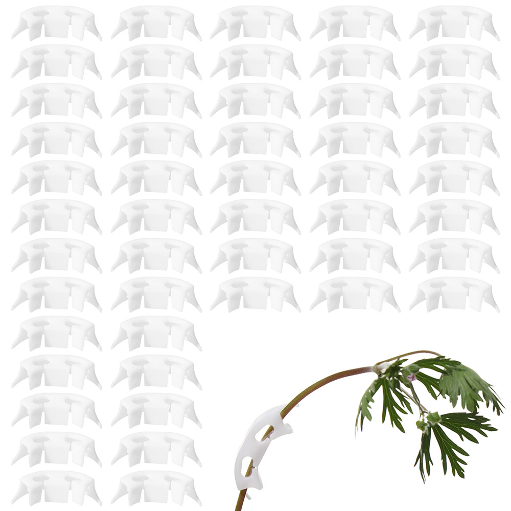 100 pces planta videira mudas enxertadas grampos de retenção de 90 graus planta bender para flor tomate ramos de frutas transplante apoio: white