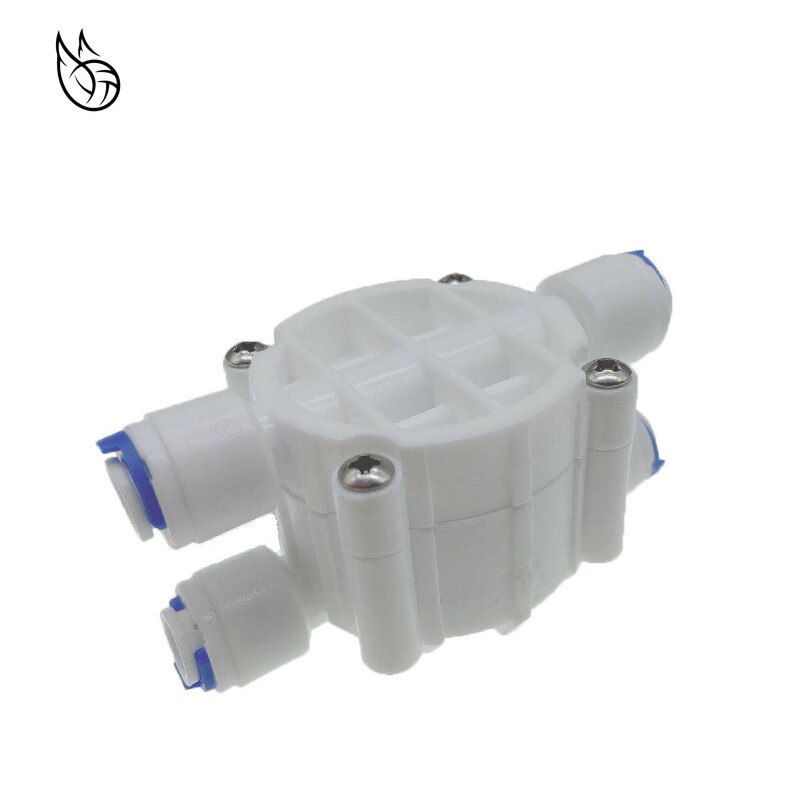 Válvula de ósmosis inversa RO de 4 vías, manguera OD de 1/4 pulgadas, conexión rápida, ajuste de válvula de diafragma para purificador de agua, dosificador de agua pura