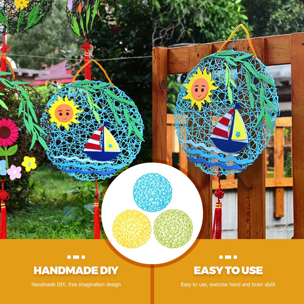 3pcs Kindergarten Kids DIY Hanging Craft Making Material DIY Hanging Ornament