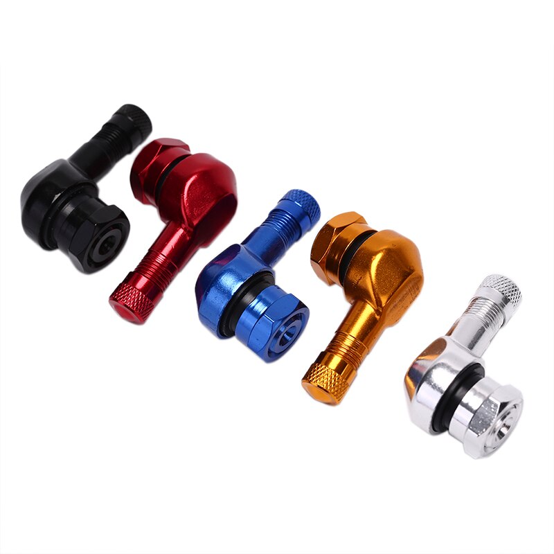Vástago de válvula de aluminio CNC de ángulo de 90 grados, 2 uds., neumático de rueda de motocicleta, vástago de válvula sin cámara s para piezas de rueda de llanta de 10mm y 11,3mm