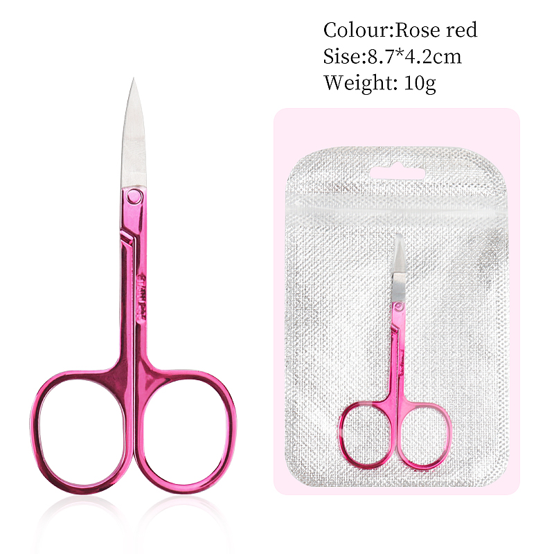 1Pc Wenkbrauw Schaar Make Wimper Trimmer Gezichtshaar Remover Manicure Nail Cuticle Schaar Beauty Tools: Paars