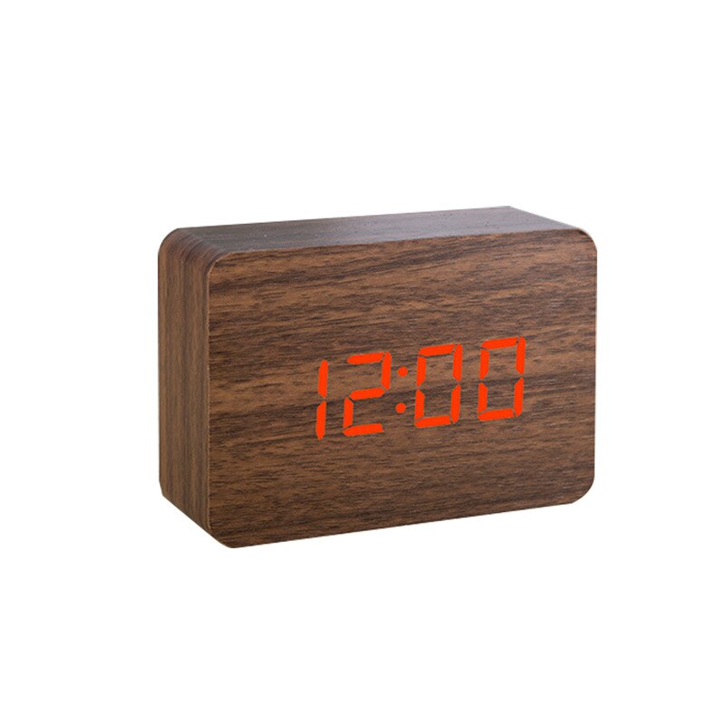 USB/AAA Clocks LED Wooden Alarm Clock Watch Table ... – Grandado