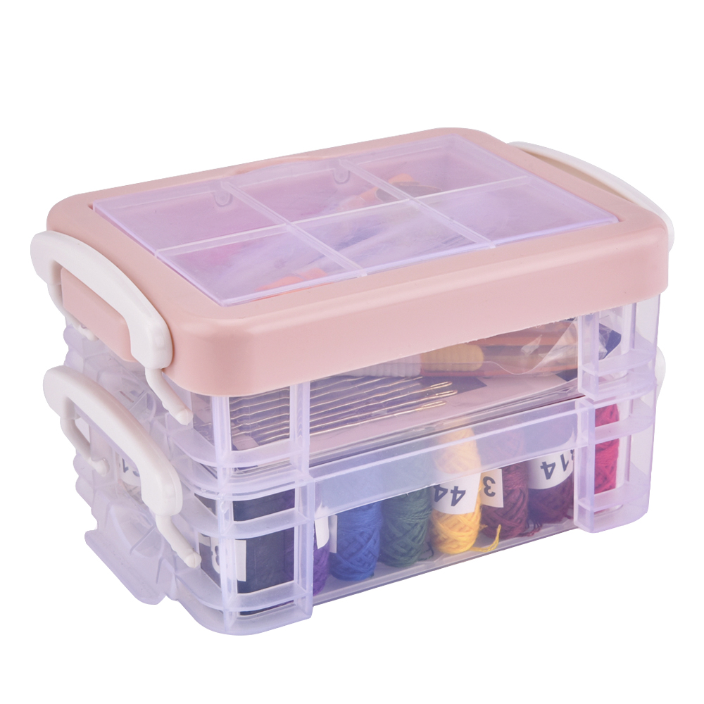 48 Color Sewing Thread and Quilting Tools Multifunctional Sewing Supplies Kit for Machine Hand Stitching Embroidery Threads Box