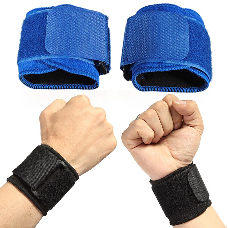 2 Stuks Unisex Polssteun Wraps Bandage Sport Training Oefeningen Hand Brace Strap Voor Badminton Tennis Gewichtheffen: Geel