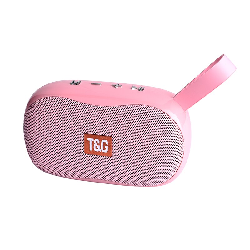 TG-173 Mini Speaker Portable Wireless Bluetooth Speaker Subwoofer Outdoor Speaker Support FM TF Card: Pink