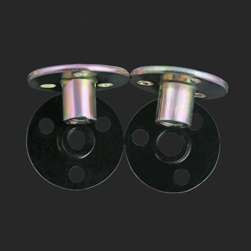 Lron Plate Nut Furniture Plywood On Lock Nut Sofa Foot Lock Galvanized Three-hole Nut M6 M8 M10 2pcs
