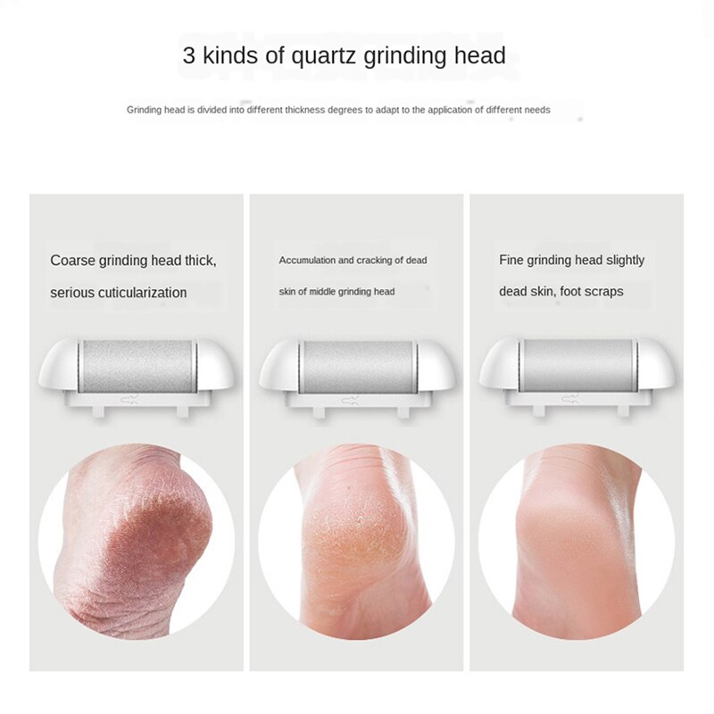 File for heels metal Foot Care Tool Smooth Machine Callus Remover Foot Polisher USB Electric heel file pedicure for Heel Skin