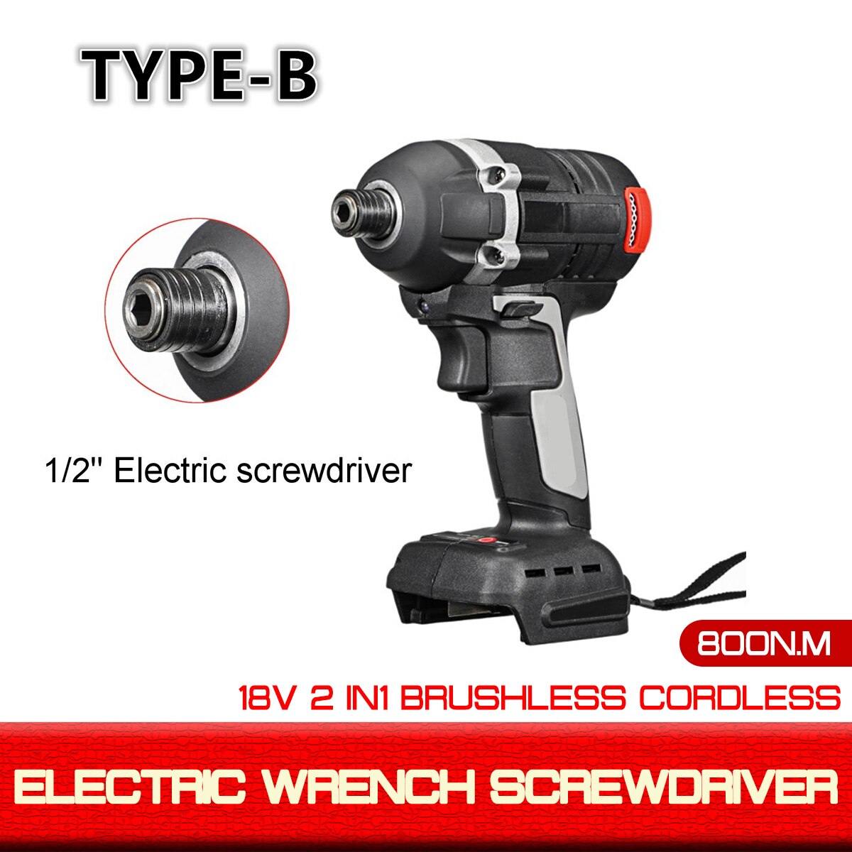 Llave eléctrica de impacto sin escobillas para batería Makita DTW285Z, herramienta eléctrica de 18V, 800Nm, recargable, 1/2 enchufes, inalámbrica