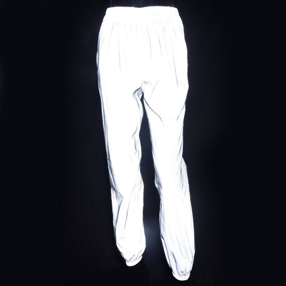Hardloopbroeken, lange lichtgevende broeken, joggingbroeken, elastische nachtreflecterende broeken, casual, hoge taille, feestsporten, klimmen