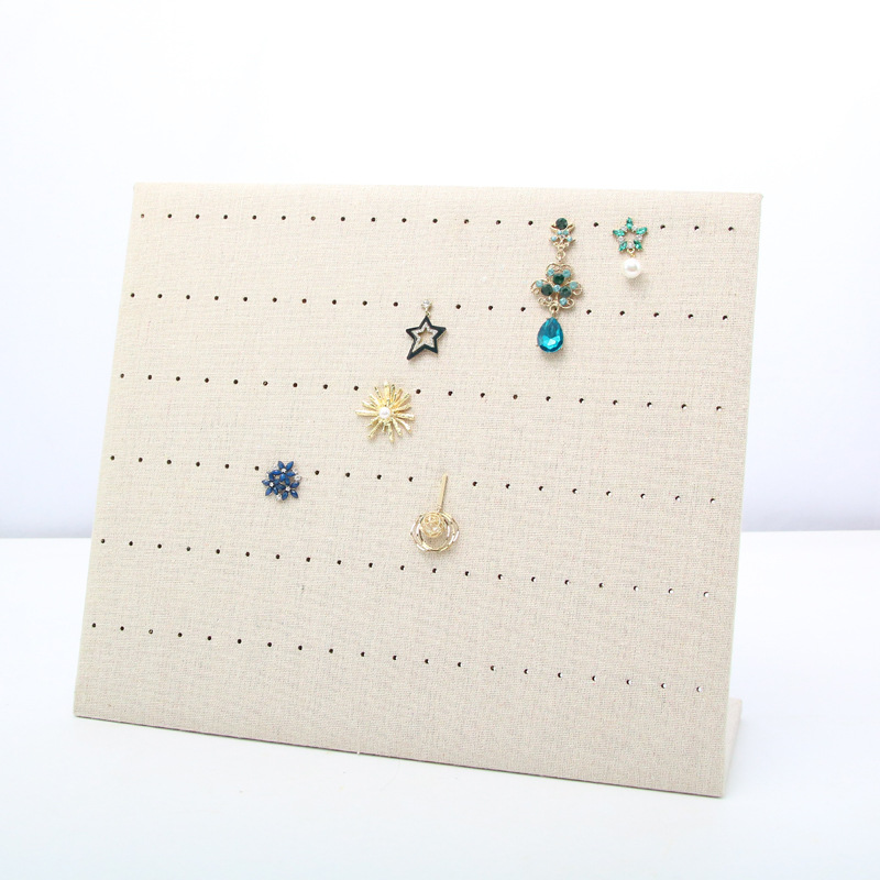 Groen/beige oorbellen organizer, sieradenhouder, displaystandaard, kettinghanger, kettingrek