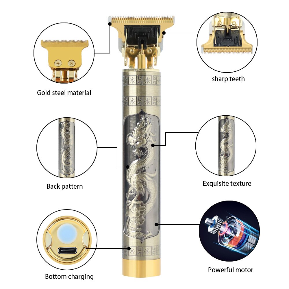 Cortadora de pelo para hombre, afeitadora de barba sin cabeza, maquinilla de afeitar eléctrica, inalámbrica, corte USB, barbería cortapelos cortar pelo corta pelo hombre barba hair peluquería