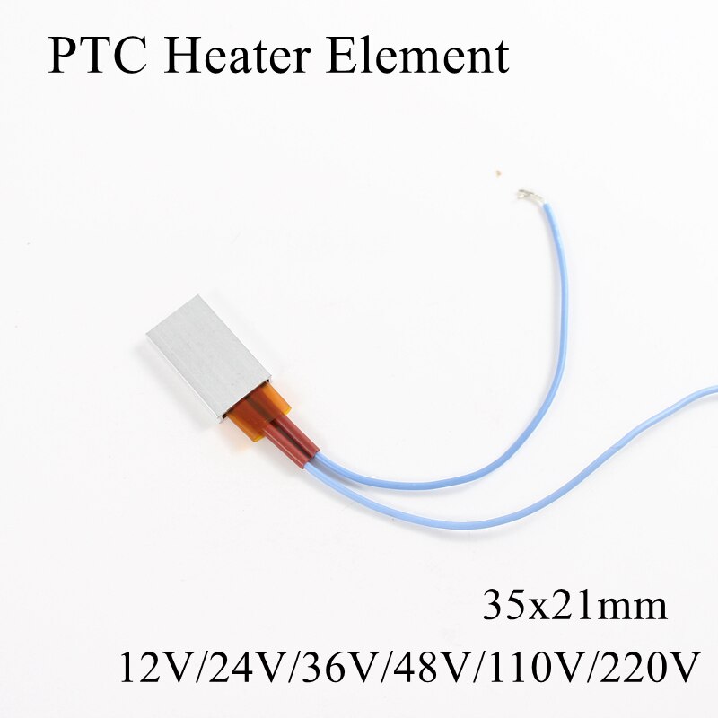 35x21mm 12V 220V PTC Heizung Element Konstante Thermostat Isolierte Thermistor Keramik Luft Heizung Platte Fan wärme Film 12 100 220
