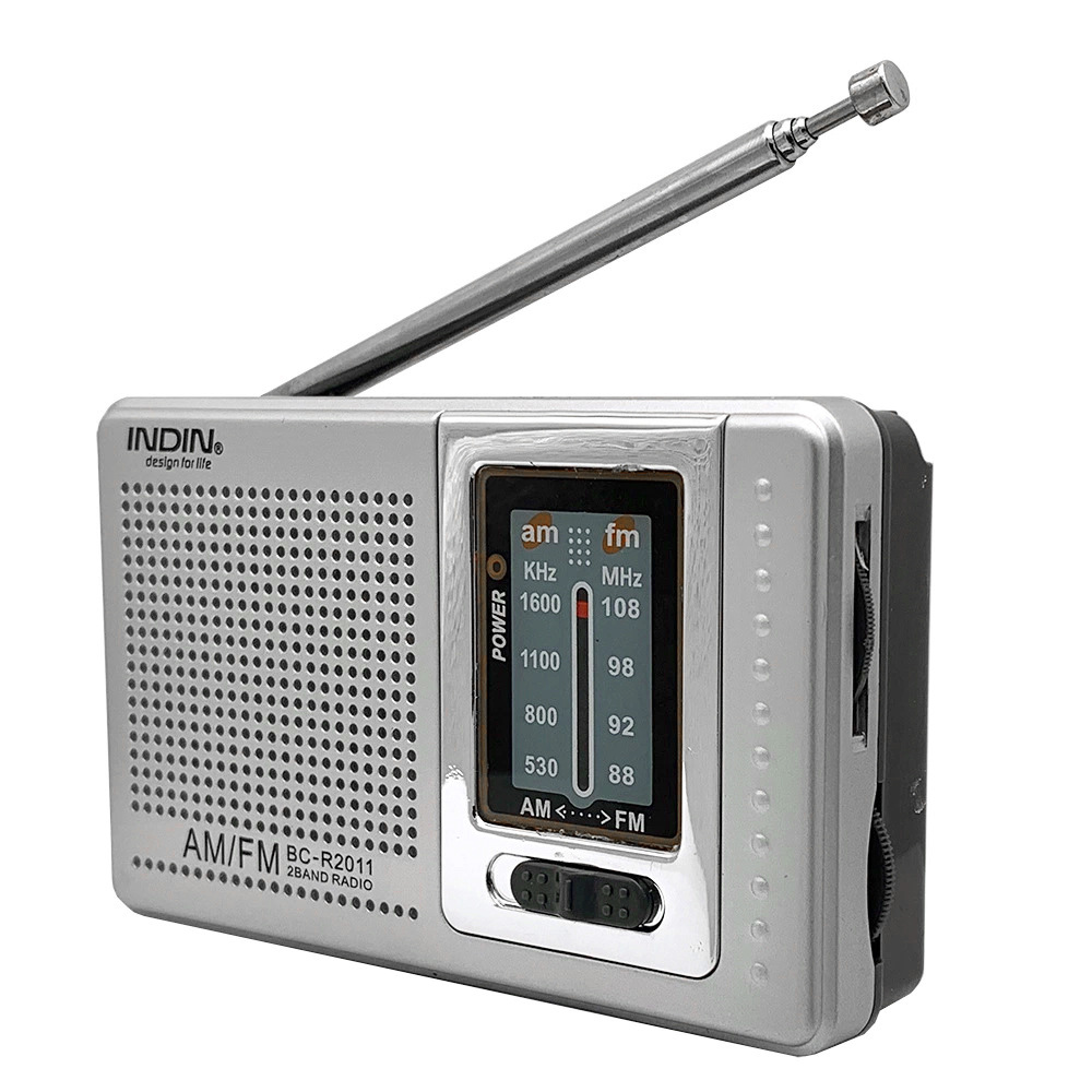 Przenośne radio AM FM zasilane bateryjnie Mini odbiornik radiowy z anteną Łatwe w użyciu dwuzakresowe radio do użytku wewnątrz i na zewnątrz: FIOLETOWY