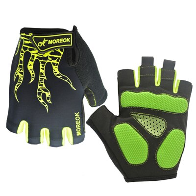 Transpirable bicicleta Guantes De medio dedo Guantes De Ciclismo bicicleta De carretera guante Guantes para moto bicicleta para deportes De bicicleta Guantes: Verde / M
