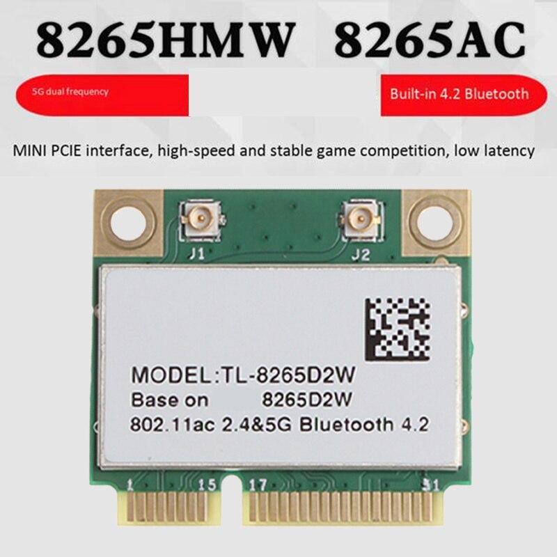 8265 Ac 8265D2W Wifi Card 1200M 2.4/5G Dual Band Mini Pcie Bluetooth 4.2 Voor Win7 Win 8 Win 10: Default Title