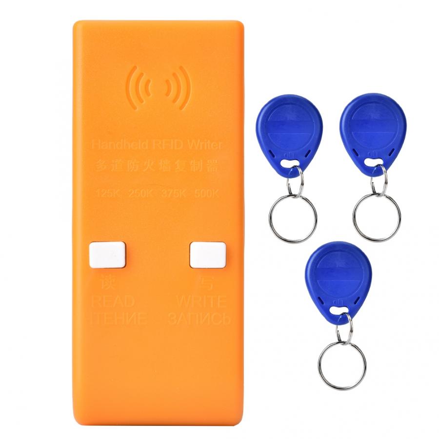 Duplicator key Handheld Yellow RFID Encrypted Copier Reader Writer Duplicator 125KHZ 250KHZ Rfid Card Copier
