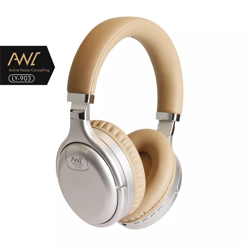 Anc Bluetooth Headset Active Noise Cancelling Draadloze 3D Stereo Hoofdtelefoon Mic Koptelefoon Deep Bass Hifi Sound Gaming Oortelefoon