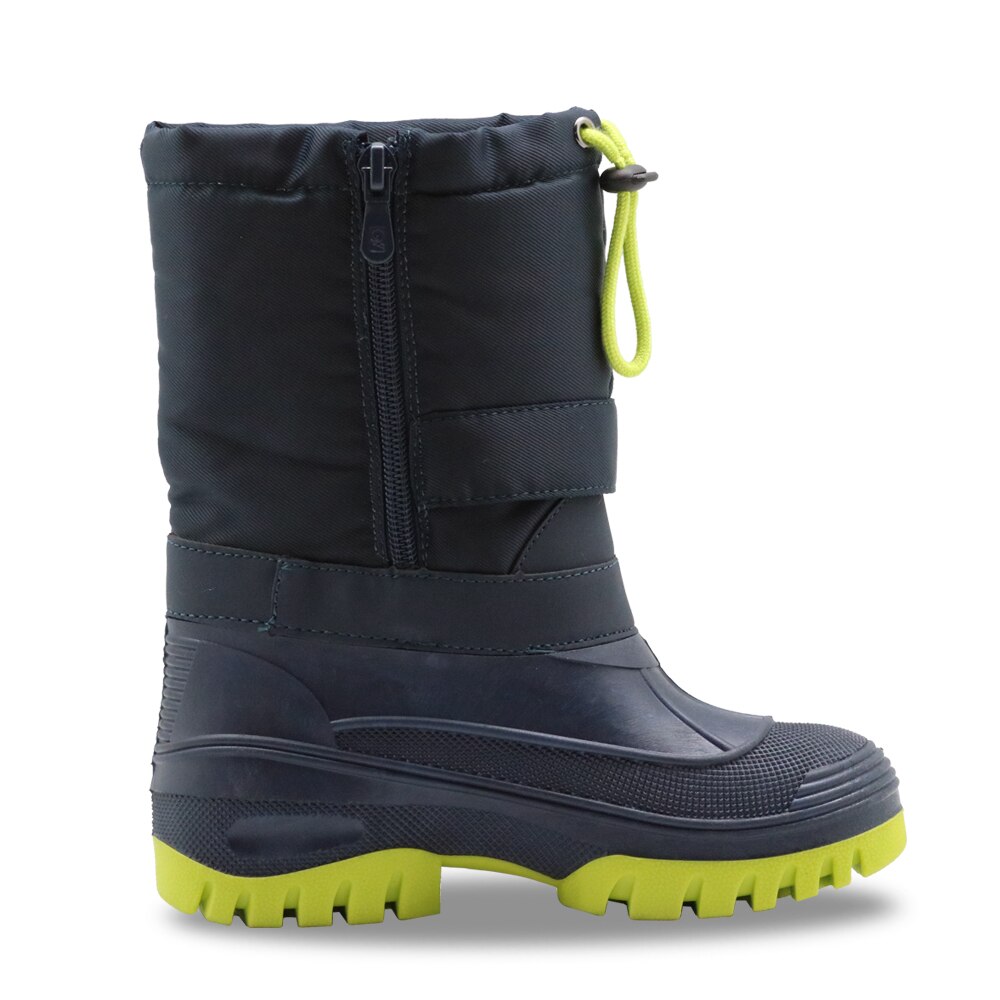 APAKOWA Winter Boys Snow Boots Children&#39;s Shoes Waterproof Mid-Calf Winter Warm Plush Boots for Boys EU 27-32