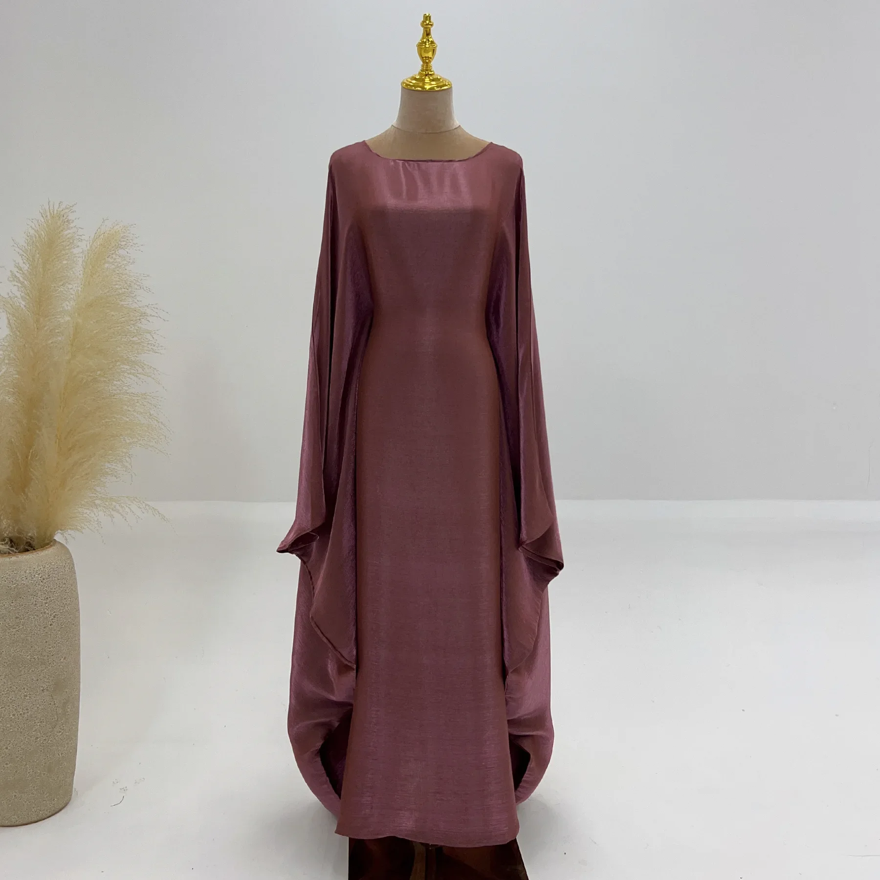 Abaya de mariposa con cinturón interior, vestido largo de musulmán, Abayas para mujer, ropa islámica de Turquía de Dubái, caftán Eid de Ramadán: S / Multicolor
