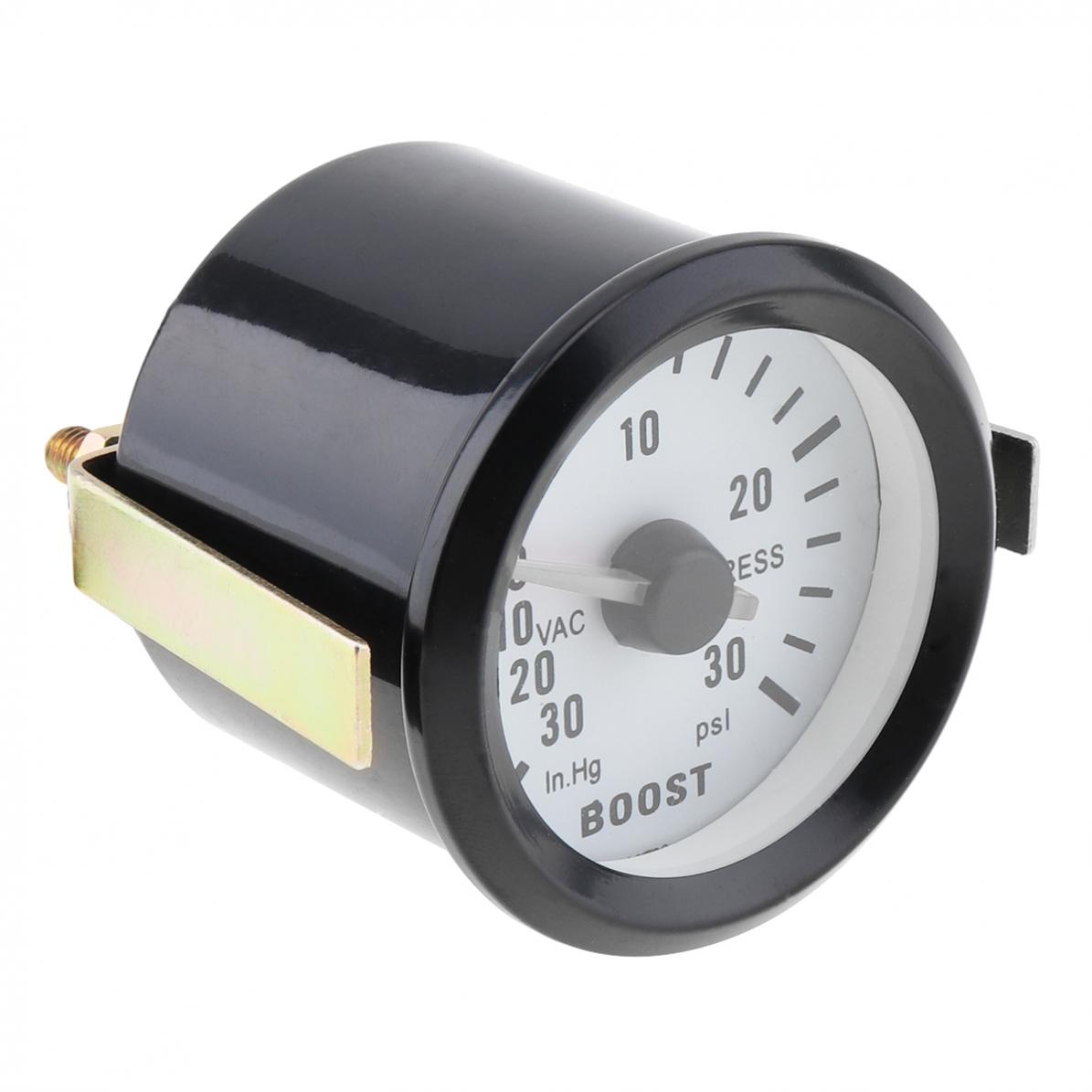 Medidor de Turbo Boost con Sensor para coche, barco y camión, color negro, 6032BL, 2 &quot;, 52mm, DC 12V, LED azul 0 ~ 30 pulgadas, Hg / 0 ~ 30PSI