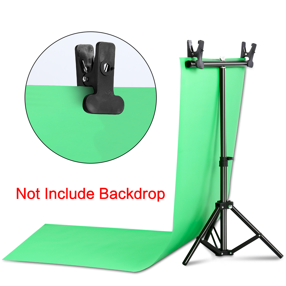 Sh fotografia photo studio t-forma pano de fundo suporte sistema kit para vídeo chroma chave tela verde com suporte