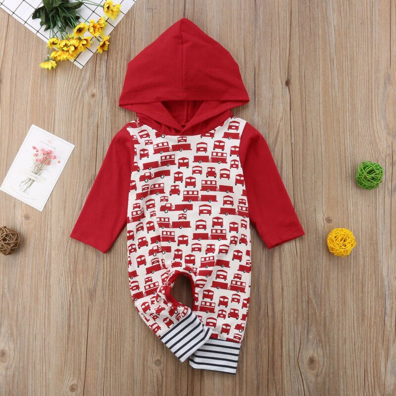 Neugeborenen-babykleidung für jungen und mädchen: kapuzen-Gesamt, langärmelig, gestreift, Patchwork-strampler, spielanzug
