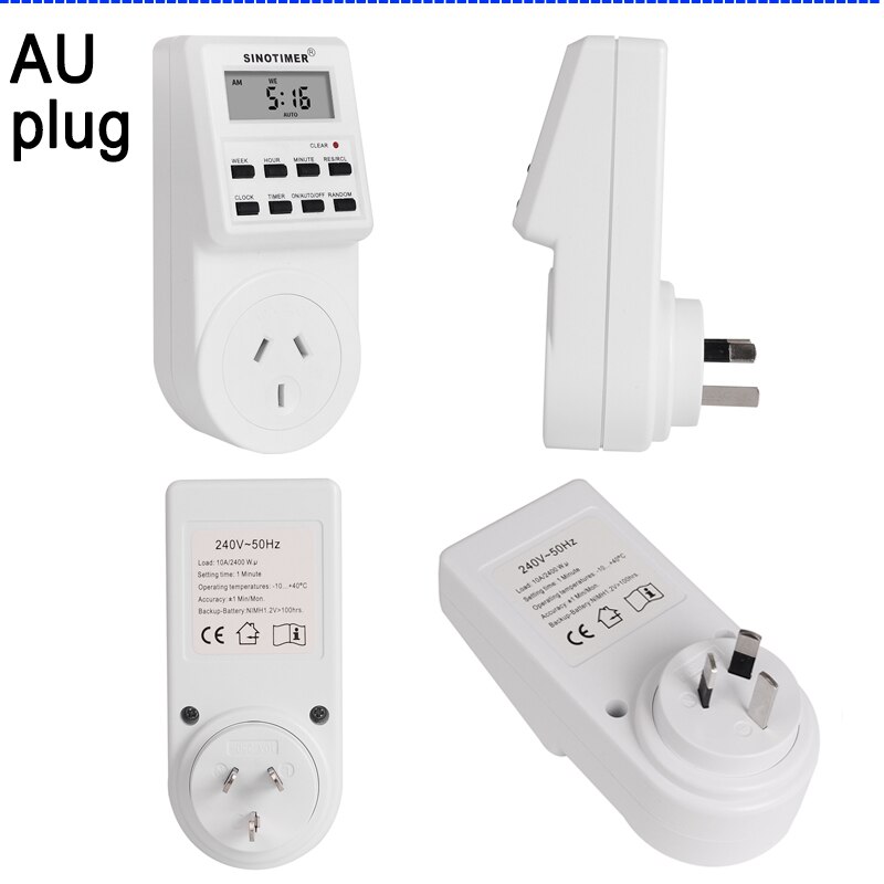 EU UK US FR BR Plug Digital Weekly Programmable Electrical Wall Plug-in Power Socket Timer Switch Outlet Time Clock 220V 110V AC