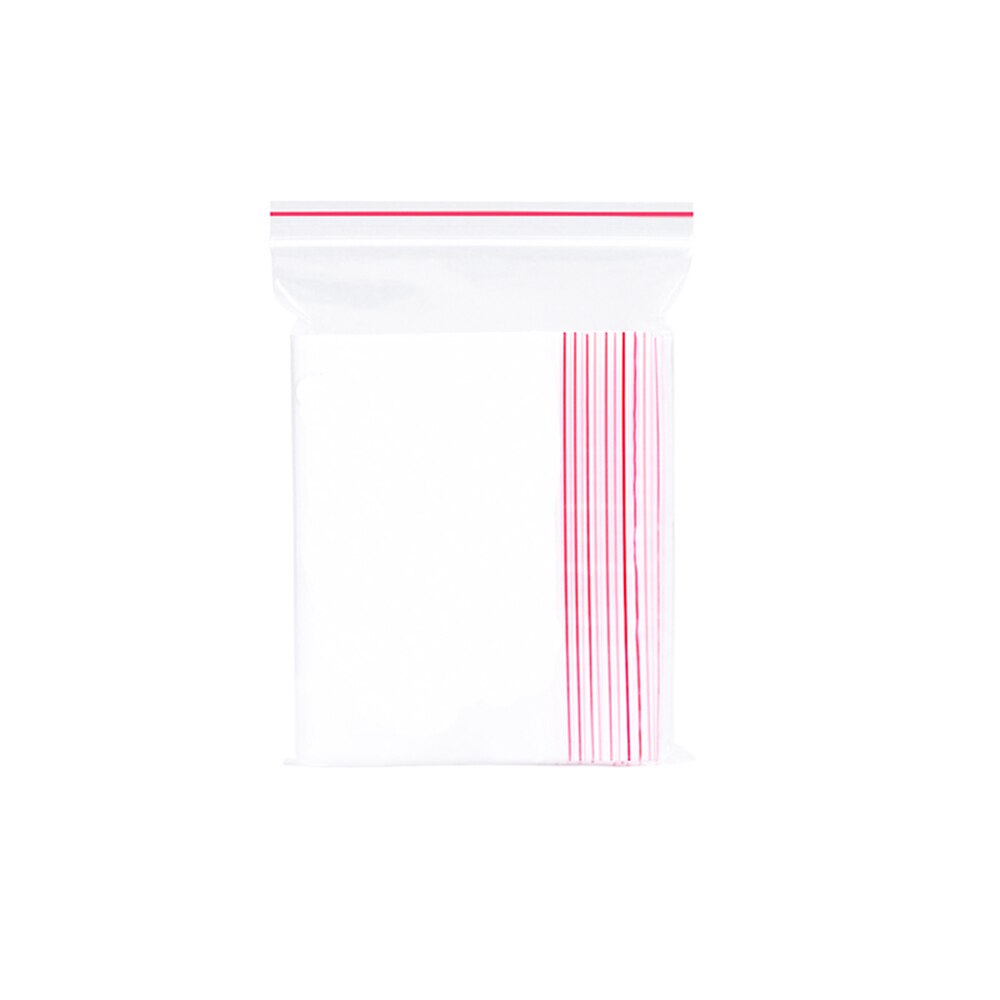 100PCS/LOT Resealable Zip Lock Bags Self Seal Clear Plastic Poly Bag Food Storage Package Reclosable Vacuum Fresh Bag