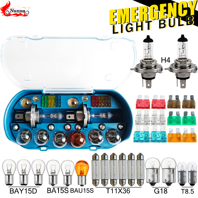 Auto Notfall Lampe T8,5 T10 G18 H1 H4 H7 Nebel Licht Drehen Lampe Scheinwerfer Birne BA15S BAU15S Bucht15D Auto Halogen Ersatz Licht SICHERUNG: Weiß