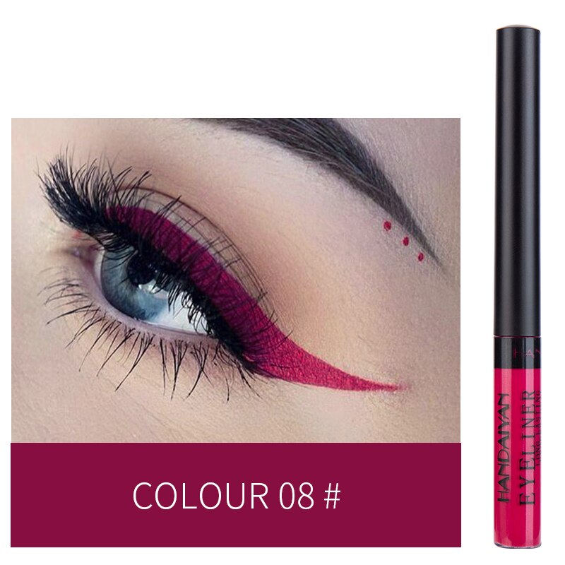 Bunte Neon- Grün Weiß matt Flüssigen Eyeliner Bleistift Wasserdicht machen-hoch Flüssigkeit Auge Liner Blau Gelb Augen Kosmetik Stift TSLM1: 08