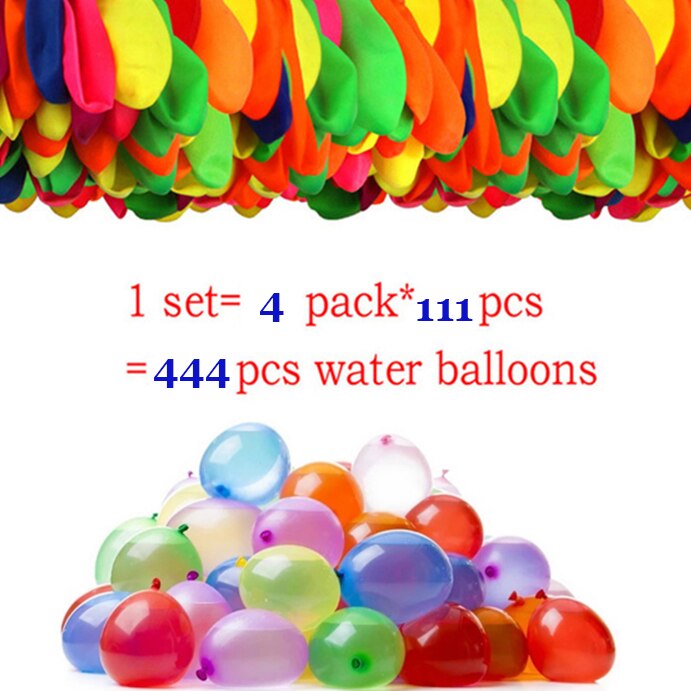 1110Pcs Water Ballonnen Voor Kinderen Jongens Ballonnen Set Party Game Quick Fill Ballon 1110 Bossen Voor Zomer Speelgoed Outdoor strand Speelgoed: 444 pcs