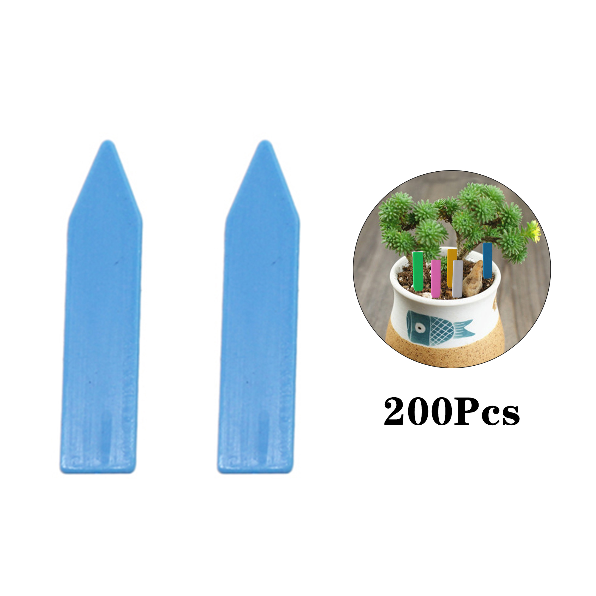 Etichette per piante in PVC da 200 pezzi etichette per piante etichette per piante in vaso di fiori impermeabili etichette per piante da giardiniere per palo etichette per piante da giardino tutto'aperto: Blu