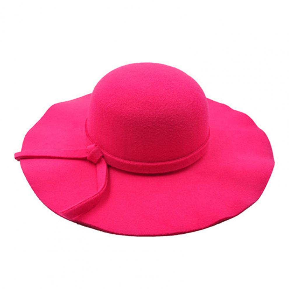 Gorro de lana con visera ancha y lazo para mujer, gorro de playa con visera ancha, redondo, cálido, con protección solar, para otoño e invierno,: Rose Red