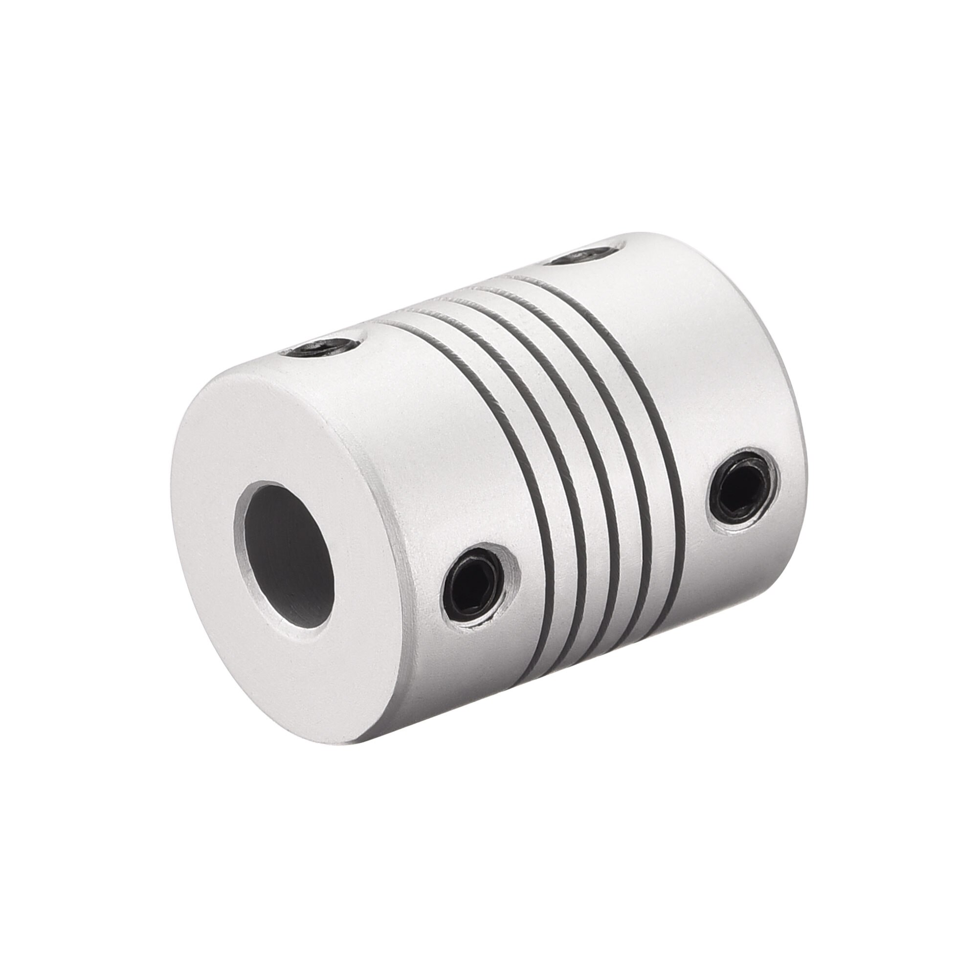 Uxcell 7Mm Tot 9Mm Aluminium Askoppeling Flexibele Koppeling Motor Connector Joint L25xD19 Zilver