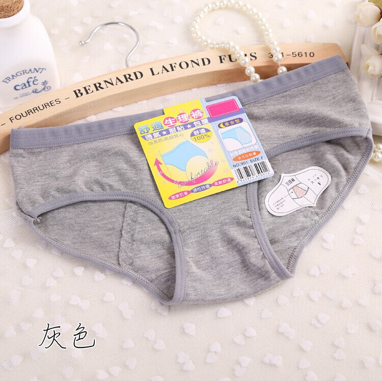 SL1 Arrivals Women's Intimates Solid Briefs Modal Panties Candy Colors Female Menstrual Period Leak-proof Underpants