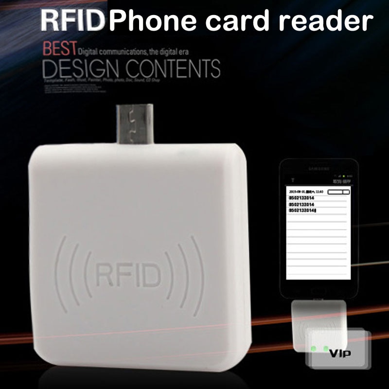 Lector RFID Mini USB para teléfono móvil Android, dispositivo de identificación de 125Khz, EM4100 TK400, OTG Mirco/tipo, más pequeño y rápido, 1 unidad