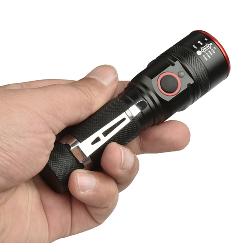 XM-L-linterna Led T6 recargable por USB, batería de 18650, 3000LM, de aluminio, resistente al agua, 3 modos, para ciclismo, Camping, Litwod