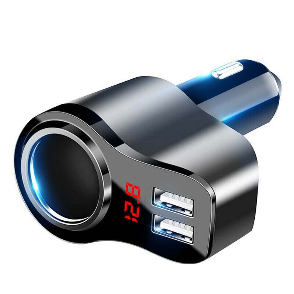 12-24V Aansteker Snel Opladen Adapter Digitale Display Auto Charger Power Accessoires Handig Dual Usb-poorten Universal