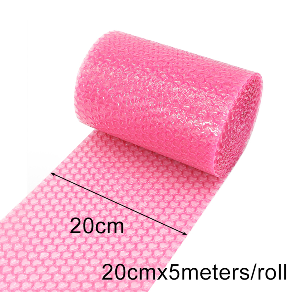 20cmx5 Meters Pink Blue Lovely Heart Shape Bubble Wrap Shockproof Package For Box Fragile Glass Goods Pack Party Decor