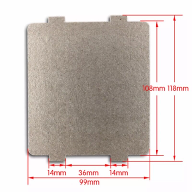 6Pcs 9.9cmx10.8cm Spare Parts Thickening Mica Plates Microwave Ovens Sheet Magnetron Cap