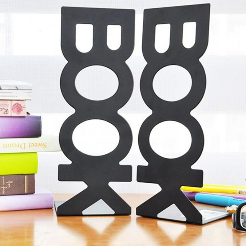 1 par de sujetalibros para biblioteca, soporte de libro escolar, deflector de libros con letras