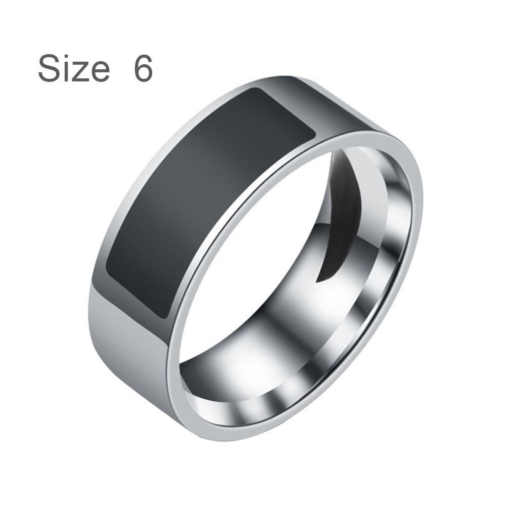 NFC Smart Ring ID Card Multifunctional Waterproof Intelligent Magic Smart Wear Finger Digital Ring for Android Windows NFC Ring: Black 6