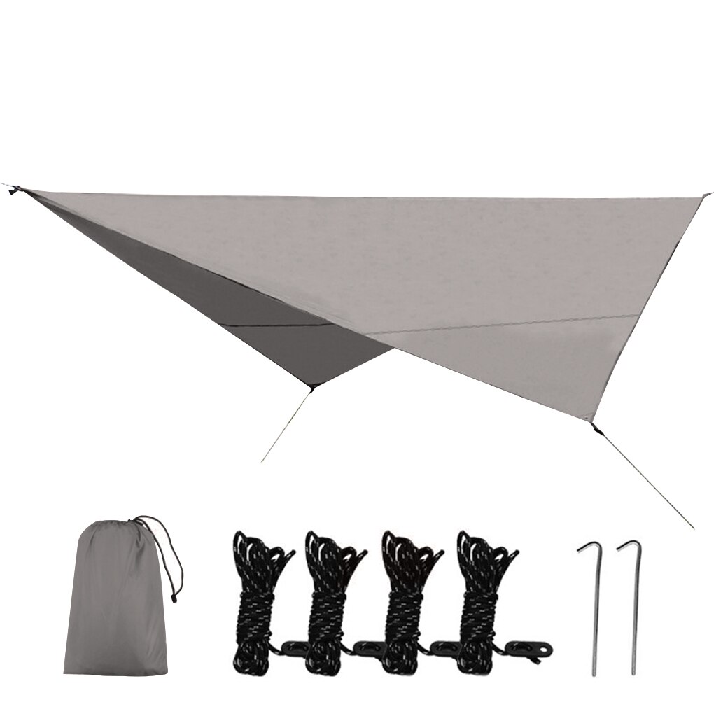 SUN AWNING Tarp Camping Tent OUTDOOR Awnings CAMP TENT GARDEN AWNING Waterproof Canopy Tent Shade Sun Shelter For Hiking Travel: Black