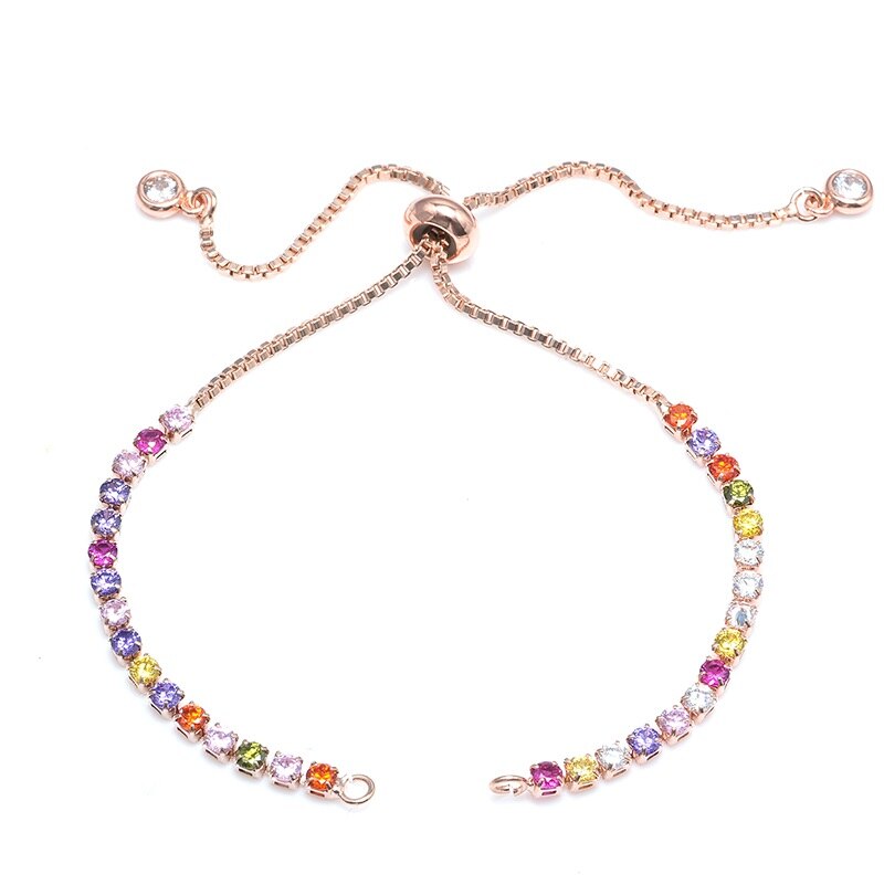 Klasyczny regulowany suwak łańcuchy dla DIY kobieta bransoletki tworzenia biżuterii Handmade Components Charms akcesoria biżuteria ustalenia: Złota