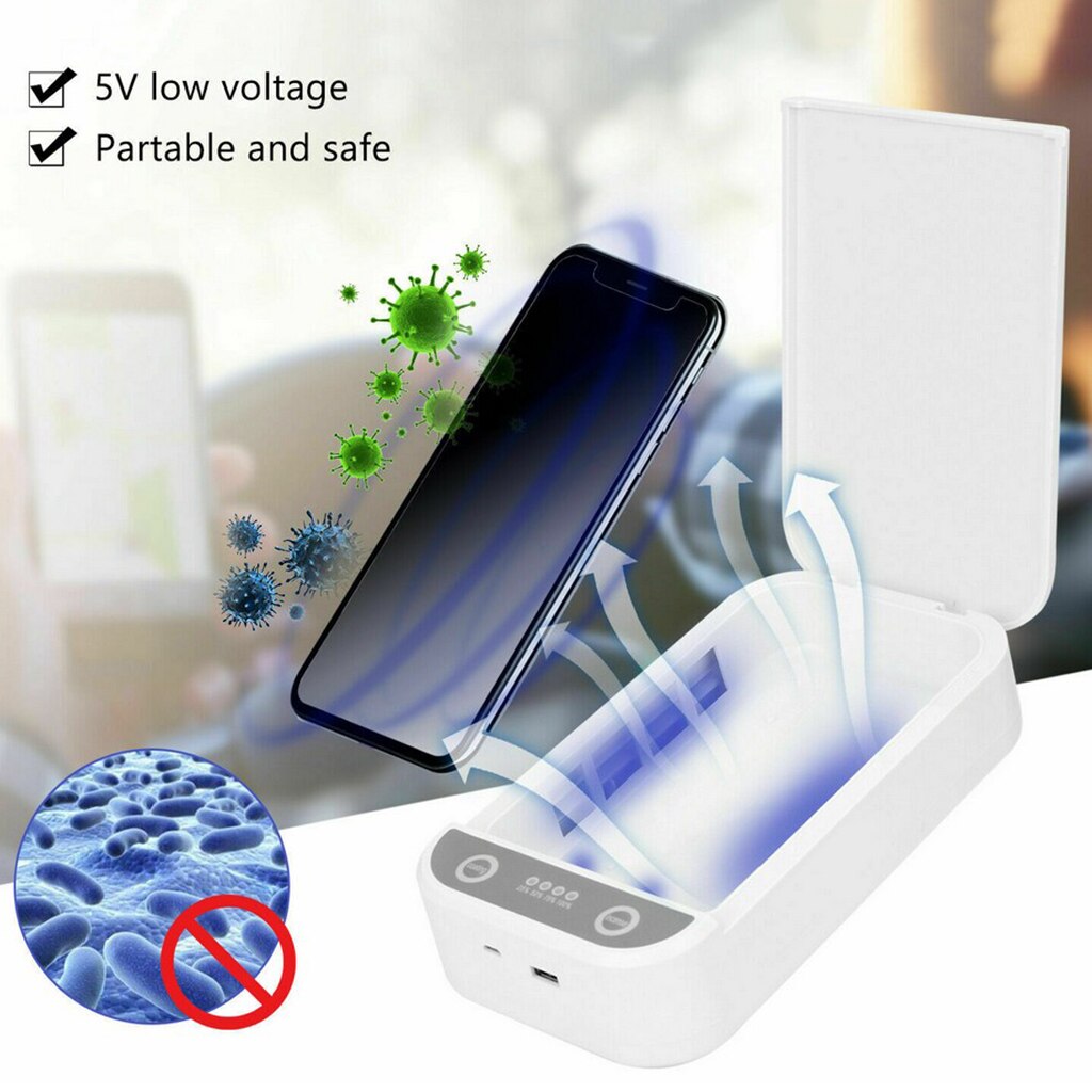 Portable UV Sterilizer Box Automatic Smartphone UV Sanitizer USB Ultraviolet Disinfection Lamp Ultraviolet Germicidal Lamp
