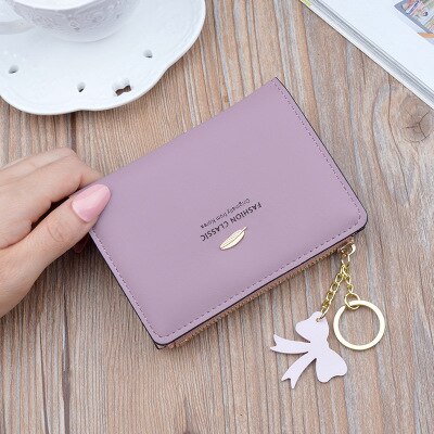 Ladies Wallet Short Zipper Student Korean Small Chrysanthemum Coin Purse Soft Leather Thin Wallet Women Long PU: 2