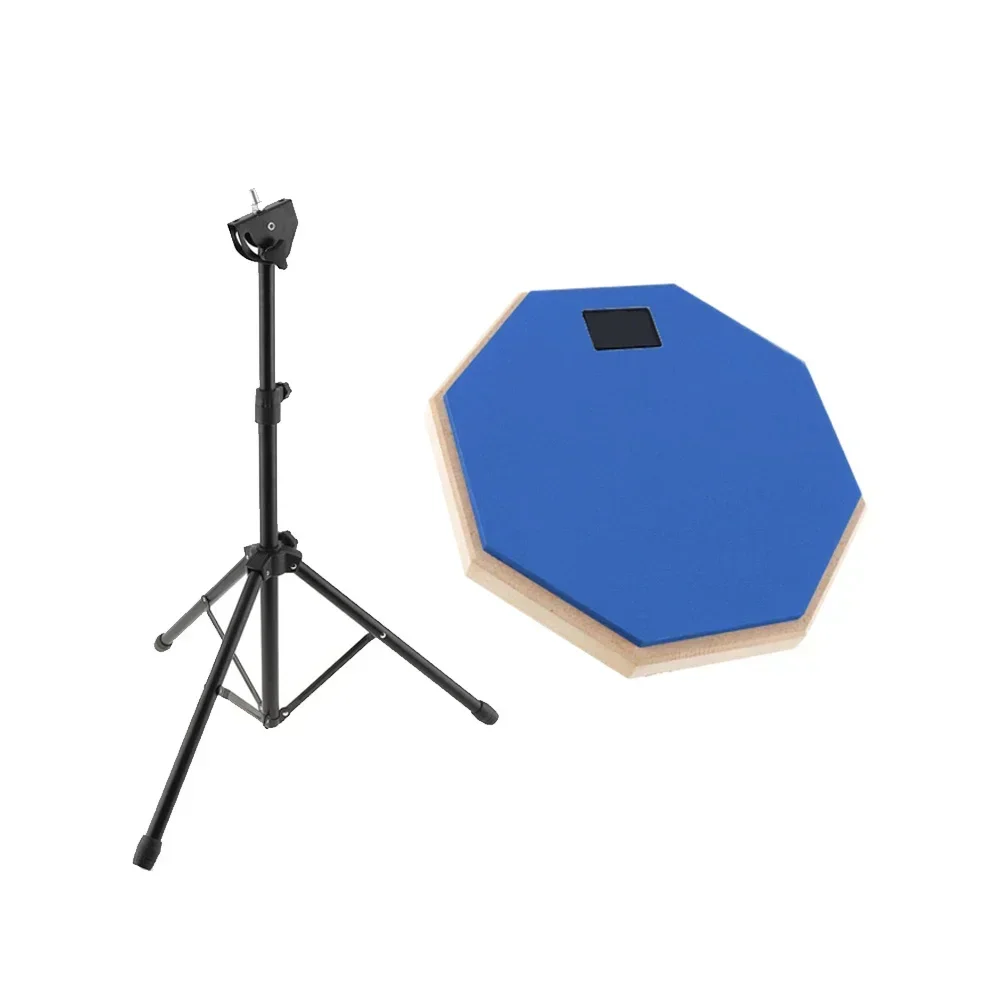 8-Inch Drumstel, Houten Trommelrubbermat, Beginnerstraining, Muzikaal Percussie-Instrument Met Verstelbare Standaard: Roze