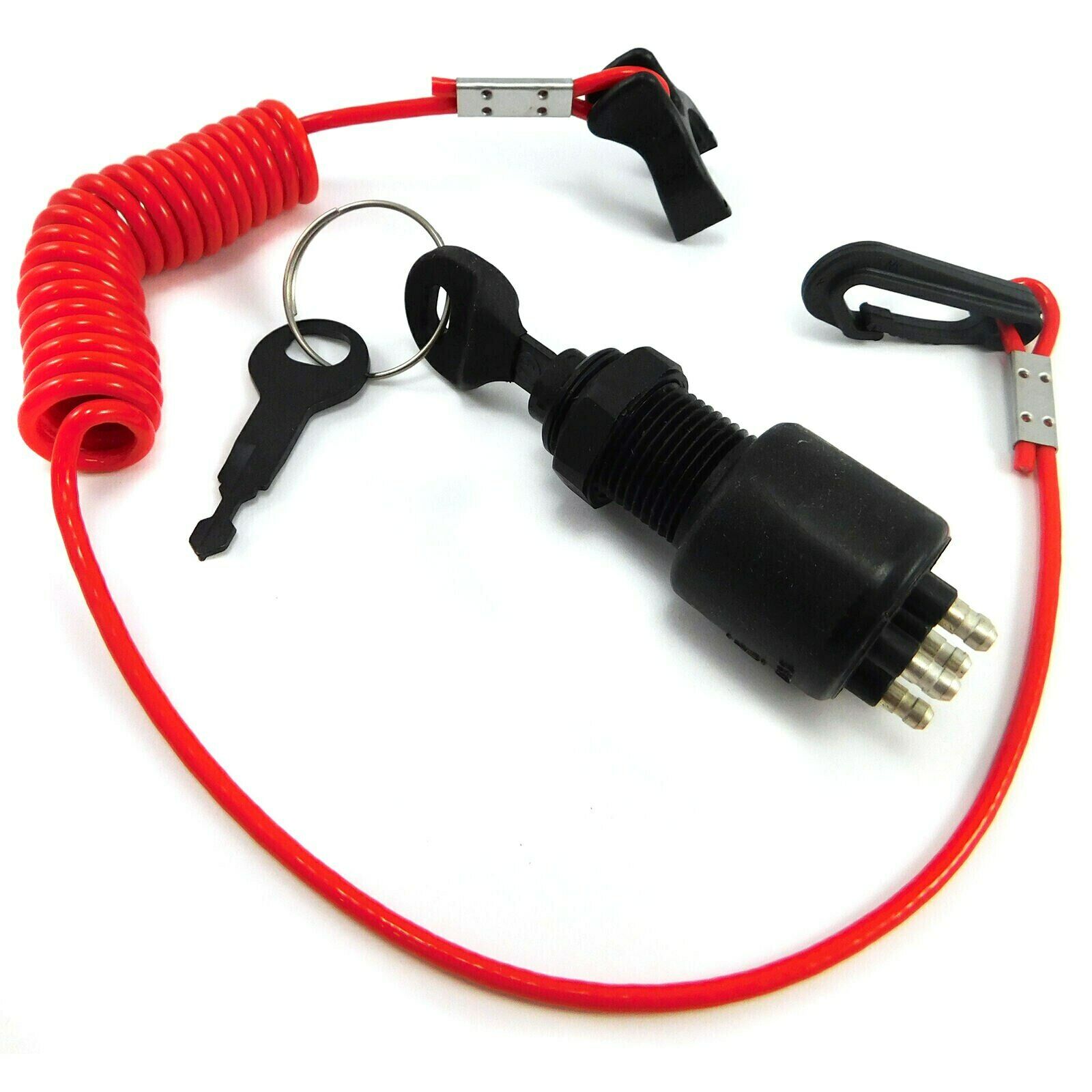 Ignition Switch Key With Lanyard For Johnson / Evinrude / OMC BRP Boats (1996 Up) - Replaces 5005801