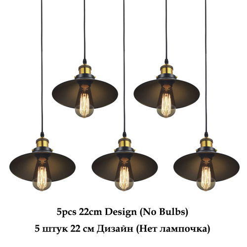 Modern LED Pendant Lamp Black Metal Vintage Lights Luminaria Living Bedroom Hanglamp Russia Dining Bedroom Pendant Lights Lustre