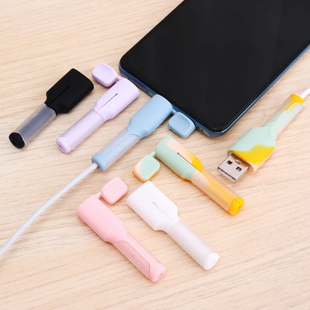 Enrouleur de câble de chargeur en Silicone souple, protecteur USB Type C, manchon de protection Anti-rupture pour Xiaomi Huawei OPPO VIVO, couverture de ligne de données